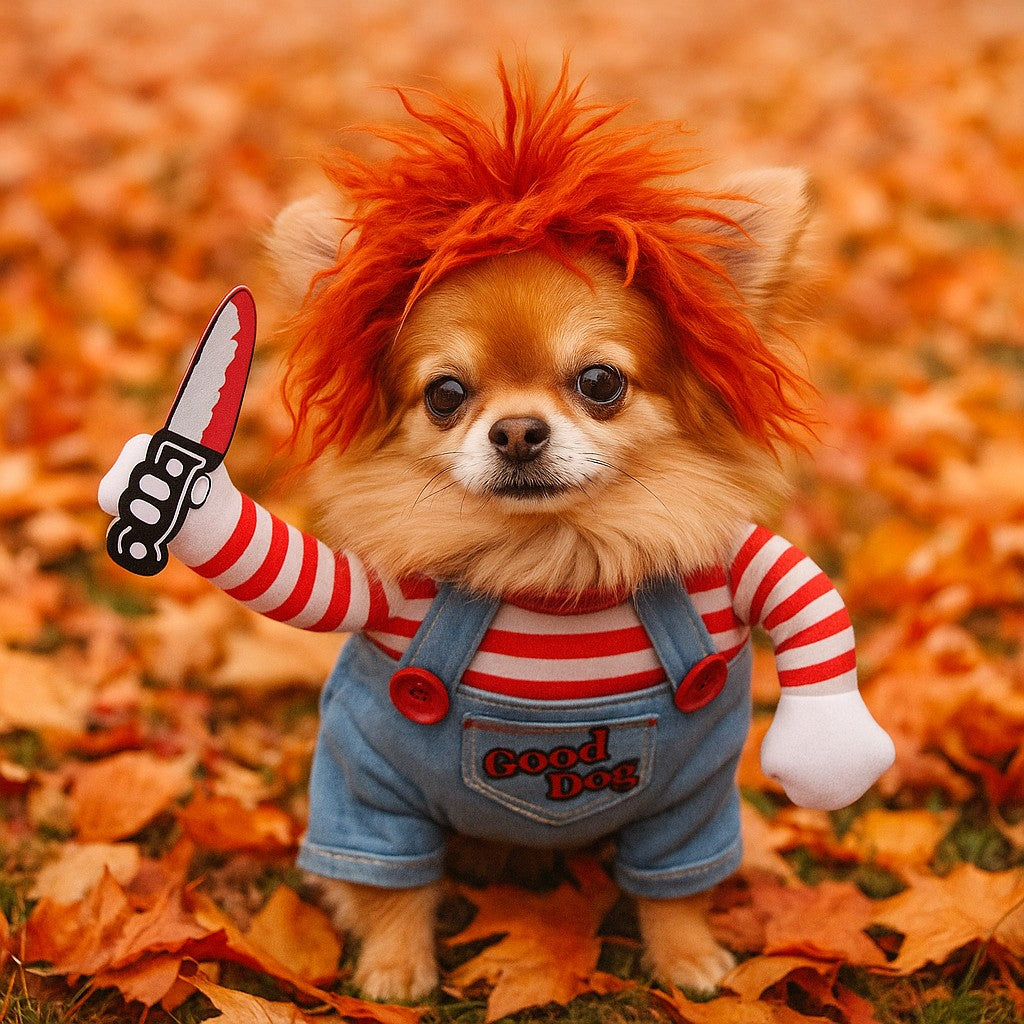 une expérience réussie avec un vêtement pour chien / déguisement Halloween