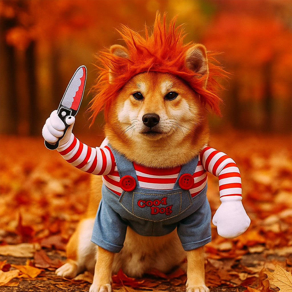 une expérience réussie avec un vêtement pour chien / déguisement Halloween