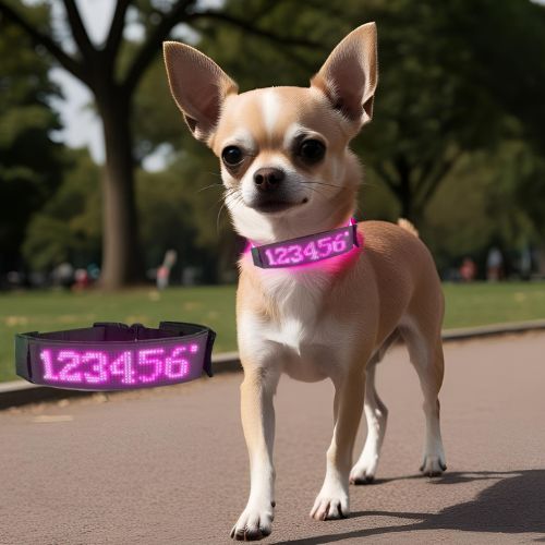 Collier lumineux pour chien couleur ROse
www.jappytoutou.com