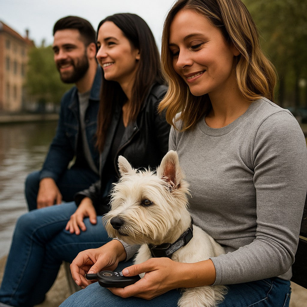 Collier anti aboiement petit chien, tout en douceur