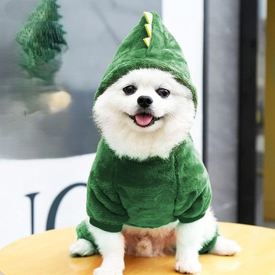 déguisement chien - dinosaure pelucheux parfait