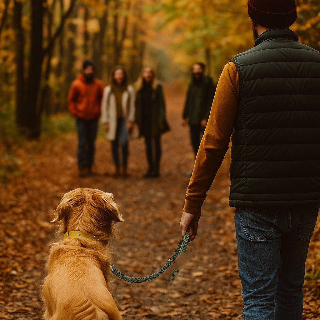 laisse pour chien noir fait de nylon tressé