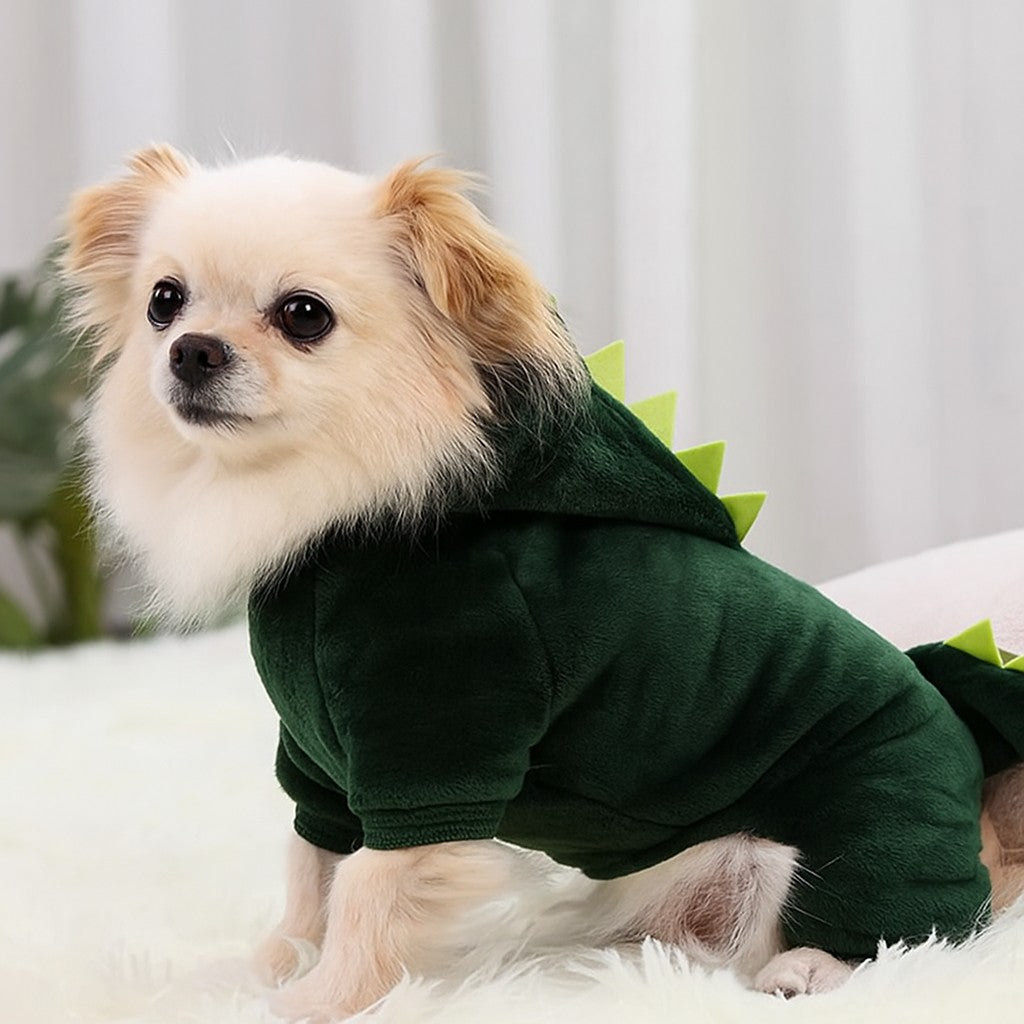 déguisement chien - dinosaure pelucheux parfait