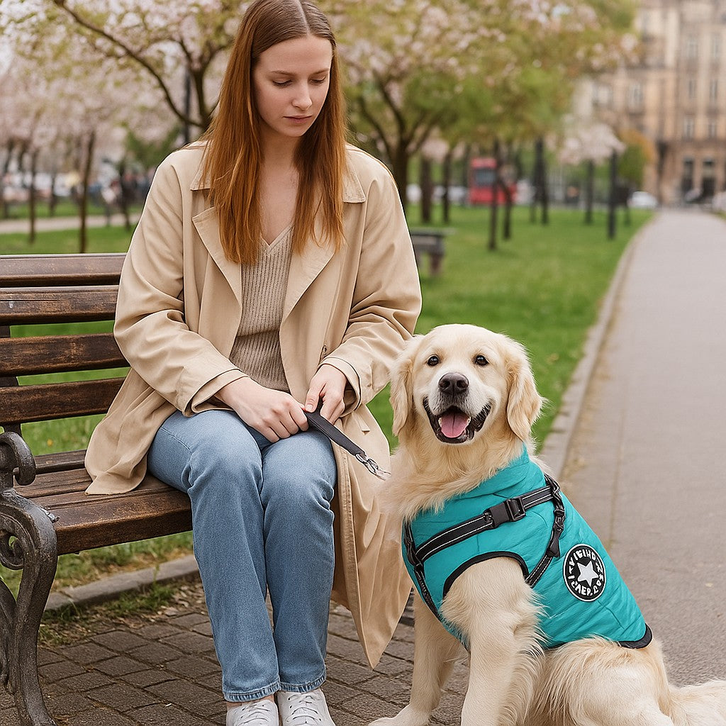 Manteau chien : Harnais Confort de couleur pour grand compagnon -www.JappyToutou.com