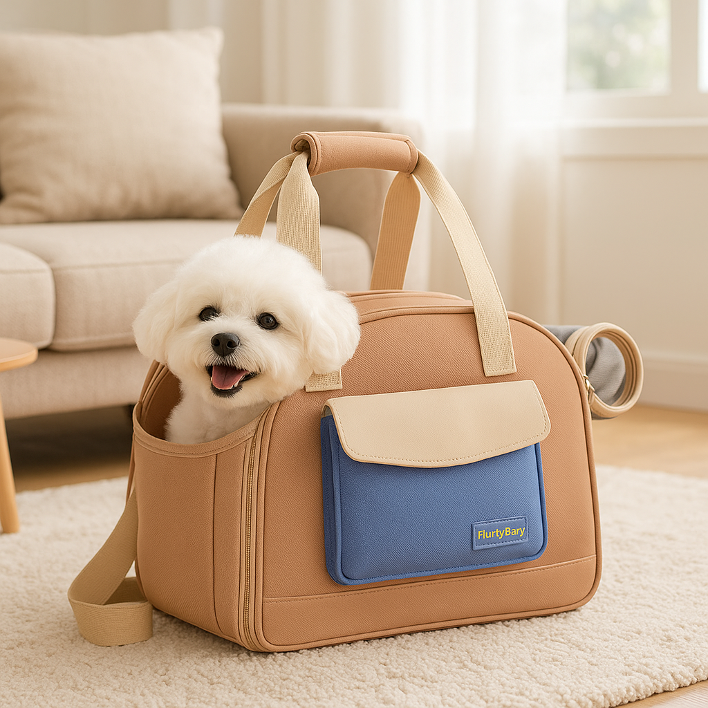 Sac de transport chien Sac'Patte™ : confort ET CHIC partout