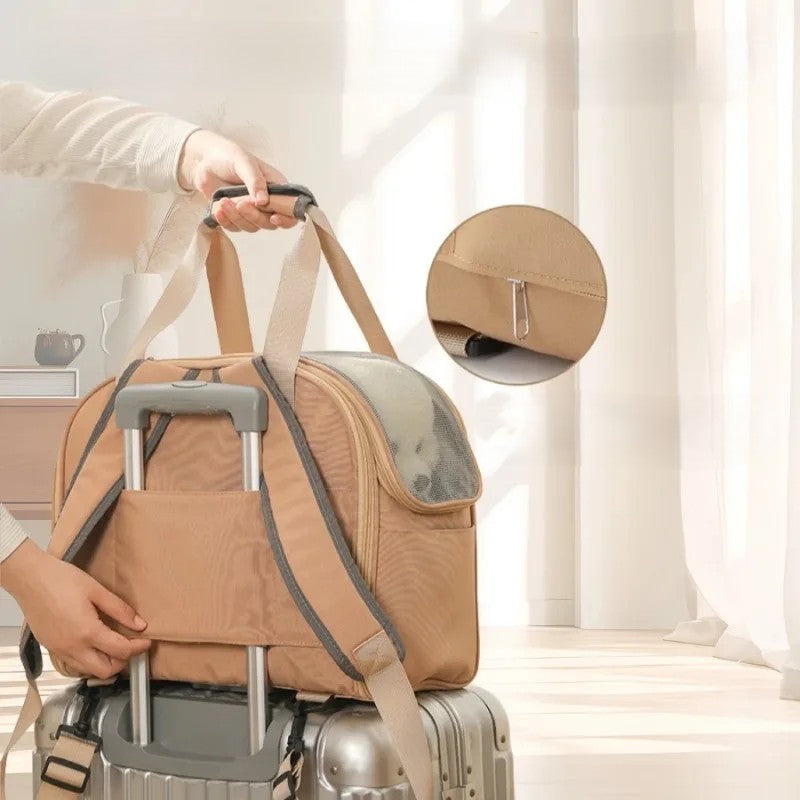 Sac de transport chien Sac'Patte™ : confort ET CHIC partout