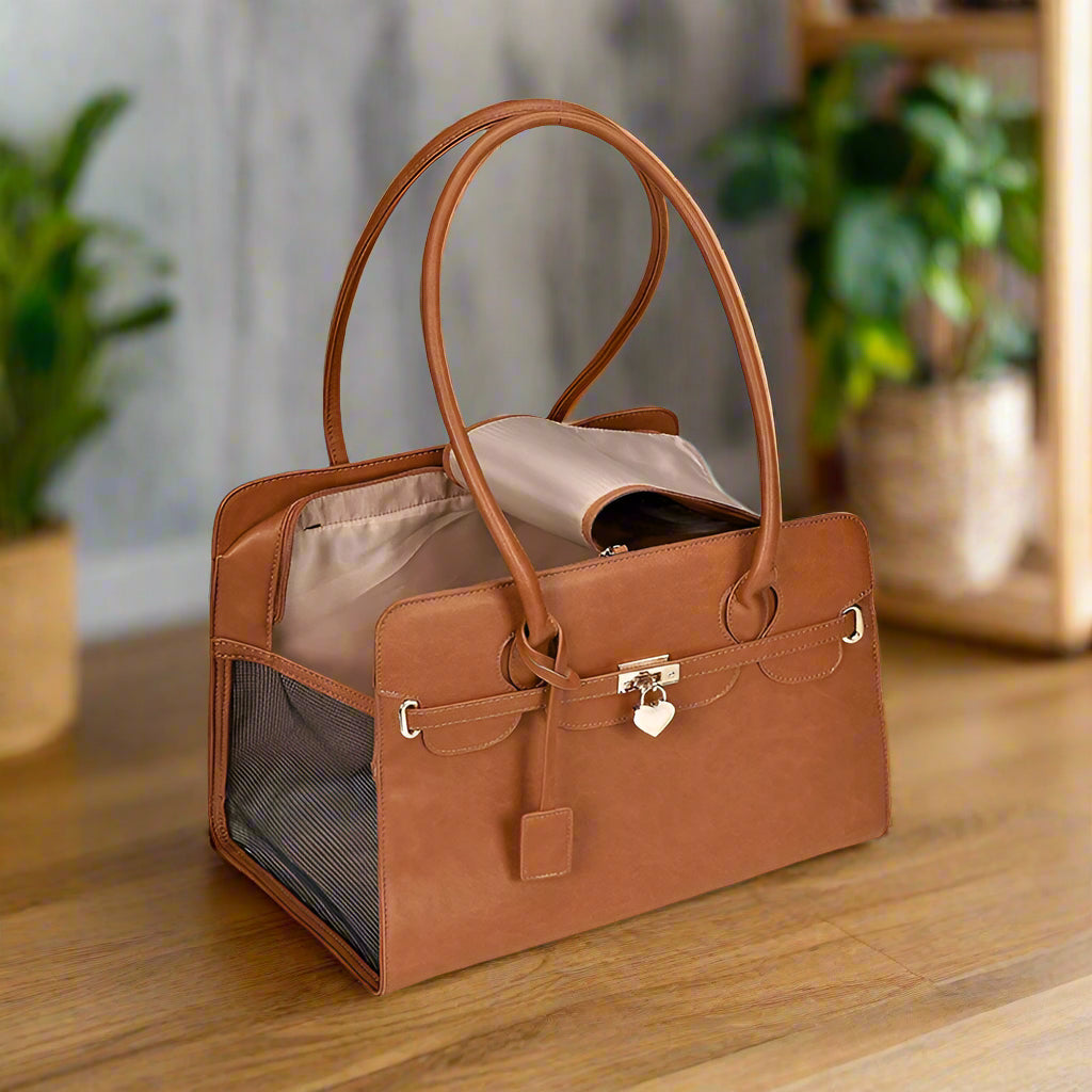 Stylisé, pratique, le Sac de transport pour chien Signature Toutou⹠espace intérieur