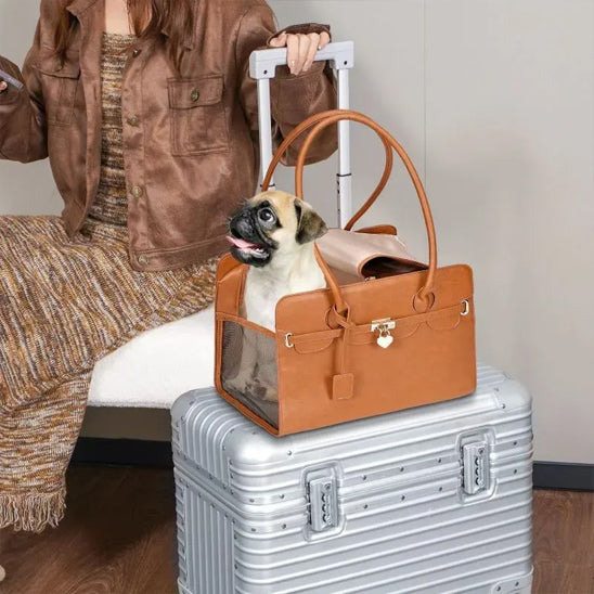 StylisĂ©, pratique, le Sac de transport pour chien Signature Toutouâą, commoditĂ©