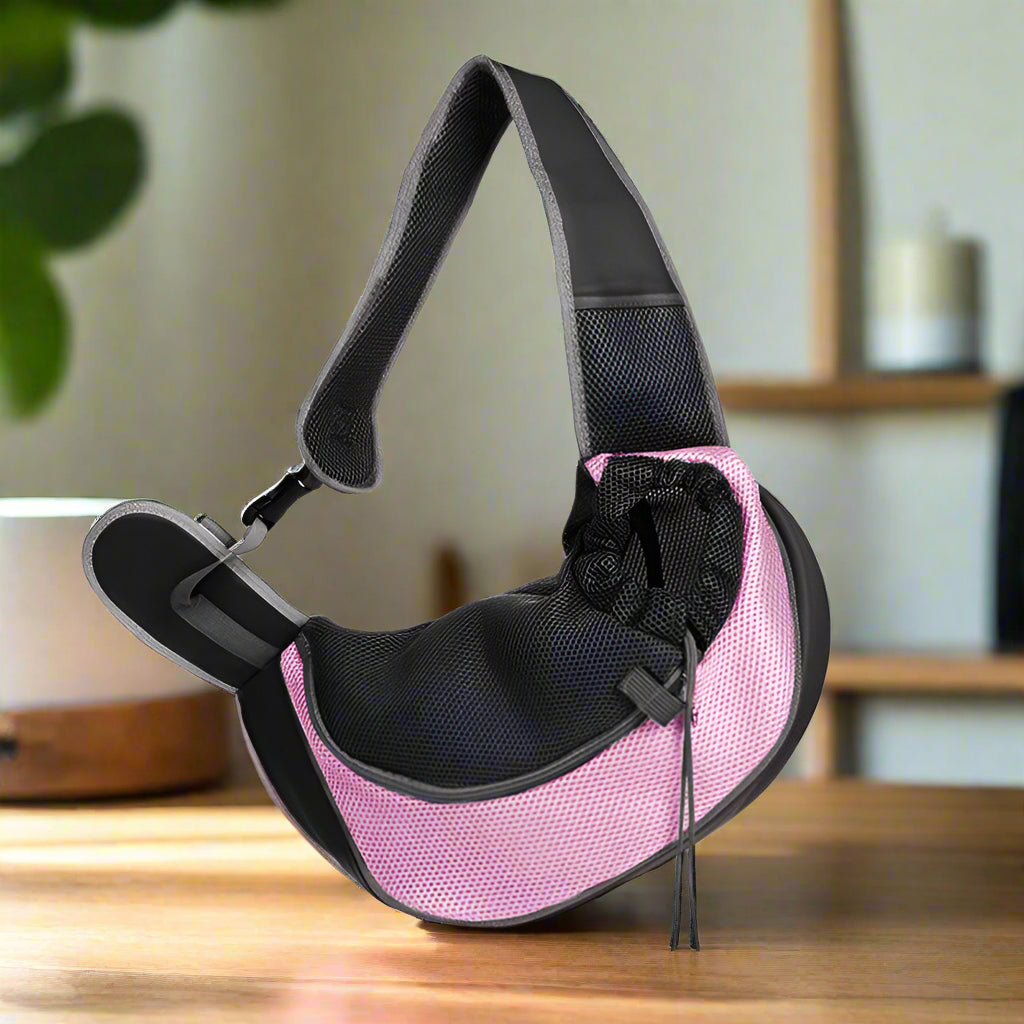 Un sac de transport chien - CouCou-Chien™ pratique et évolutif pour toutes vos aventures- Rose