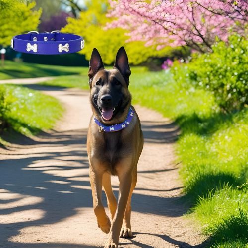 Collier en cuir pour chien Vif Doux™, L'élégante décoration en forme d'os