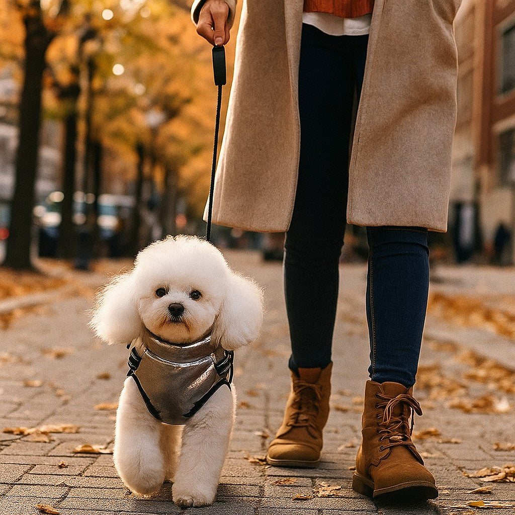 Manteau chien : Harnais Doux, confortable et chaud, idéal pour votre fidèle ami - www.JappyToutou.com