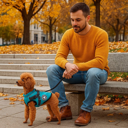 Manteau chien : Harnais Doux, confortable et chaud, idéal pour votre fidèle ami - www.JappyToutou.com