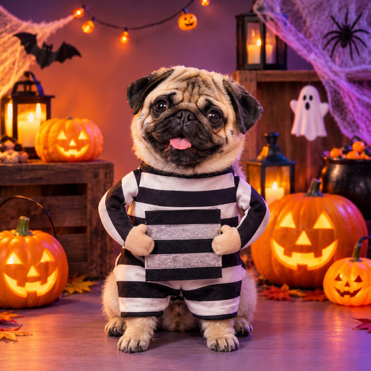 Déguisement chien Halloween - Prisonnier  dans une fête