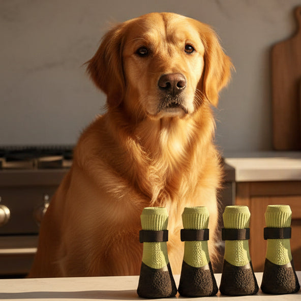 Chaussures chien  | Confort PawSoft™ Vert regardé par chien