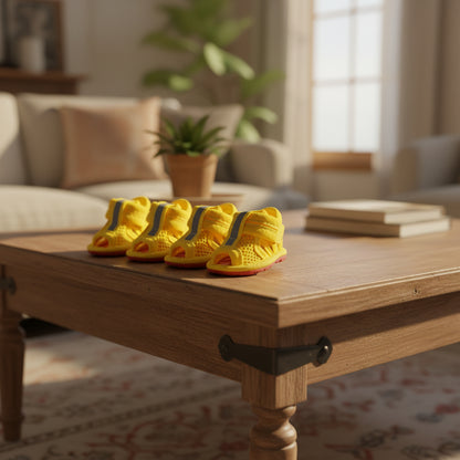 Chaussures chien | Luxe JappyElite™ couleur jaune sur la table