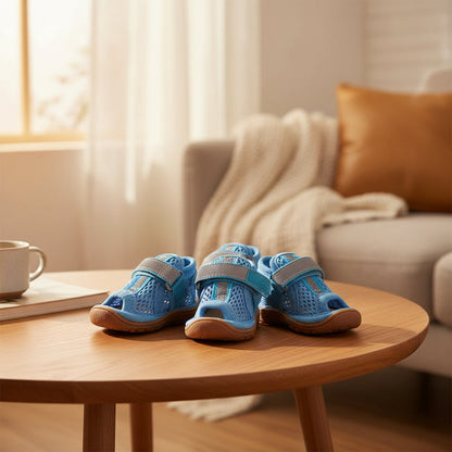 Chaussures chien | Luxe JappyElite™ couleur bleu sur la table