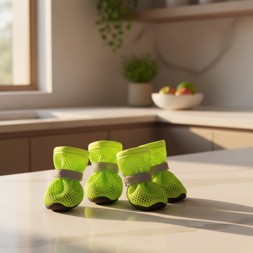 Chaussures chien • Urbaine JappyCity™ : vert sur comptoir