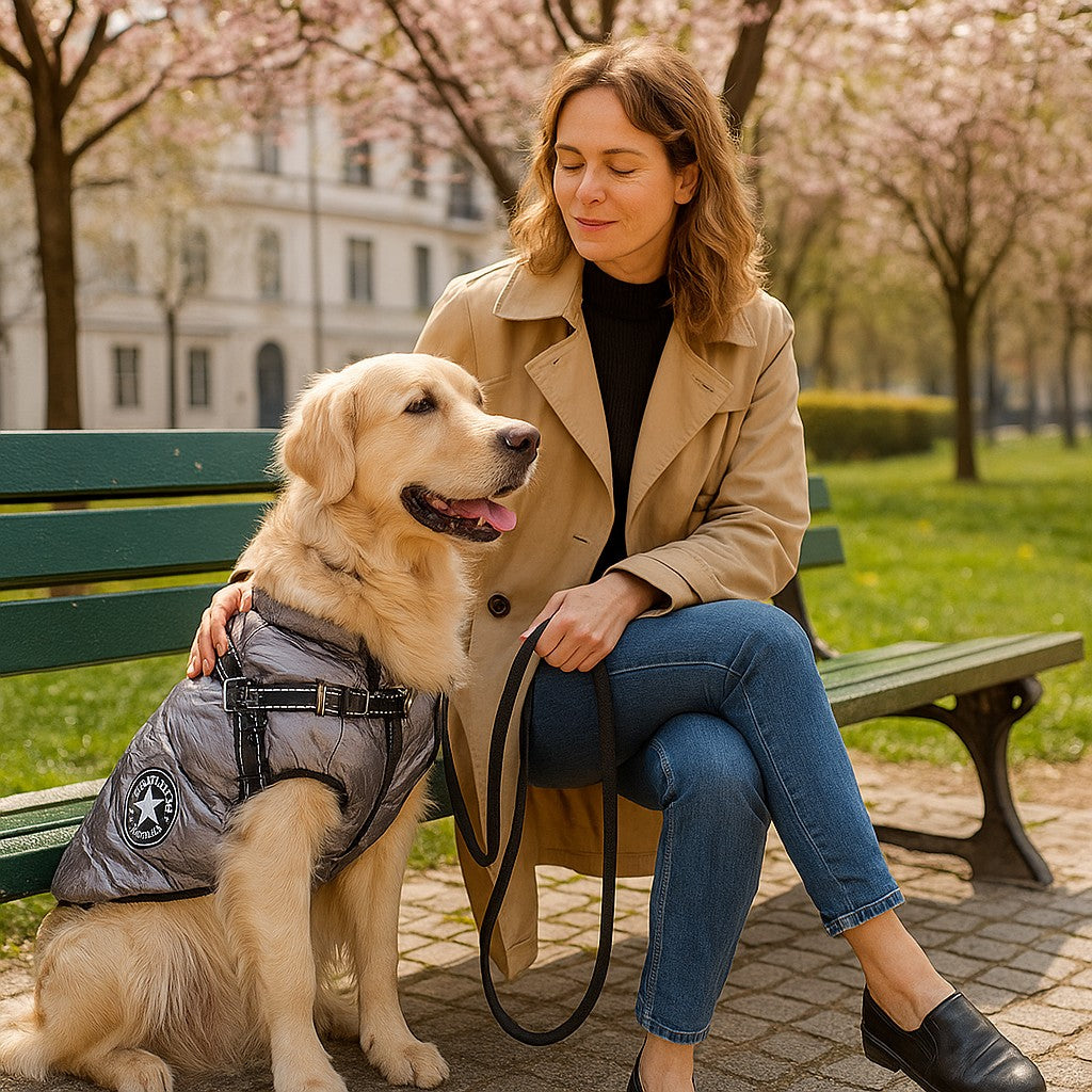 Manteau chien : Harnais Confort de couleur pour grand compagnon -www.JappyToutou.com