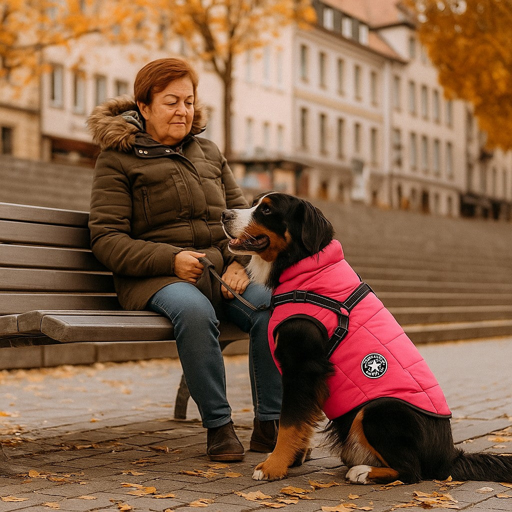 Manteau chien : Harnais Confort de couleur pour grand compagnon -www.JappyToutou.com