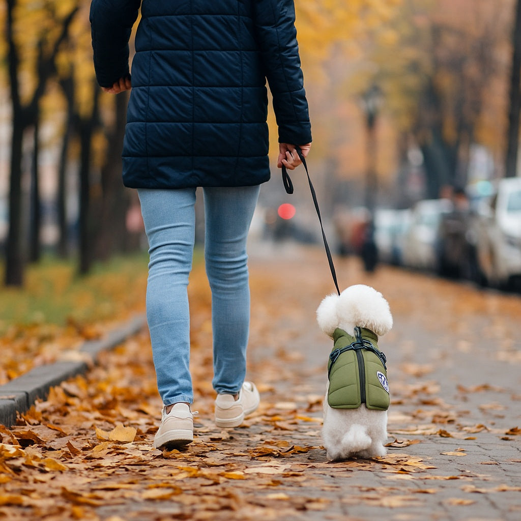 Manteau chien : Harnais Doux, confortable et chaud, idéal pour votre fidèle ami - www.JappyToutou.com