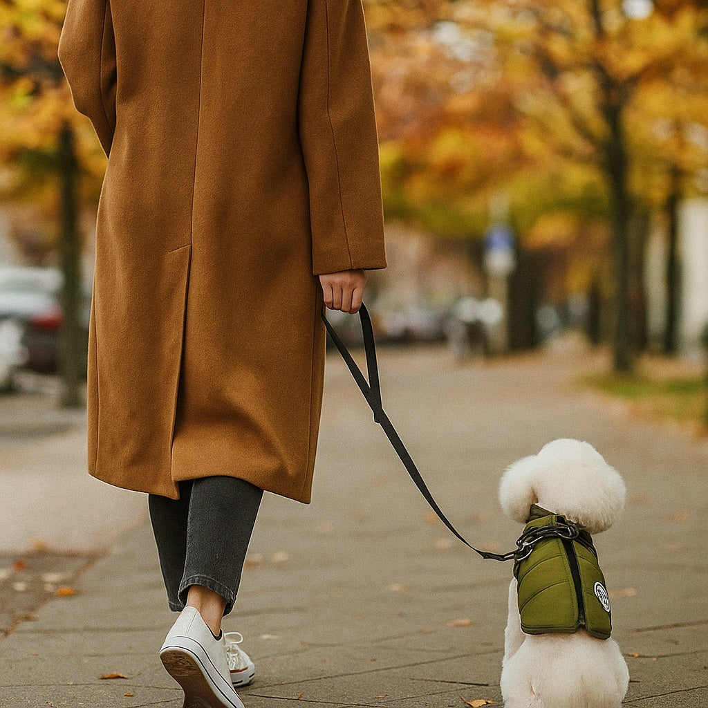 Manteau chien : Harnais Doux, confortable et chaud, idéal pour votre fidèle ami - www.JappyToutou.com