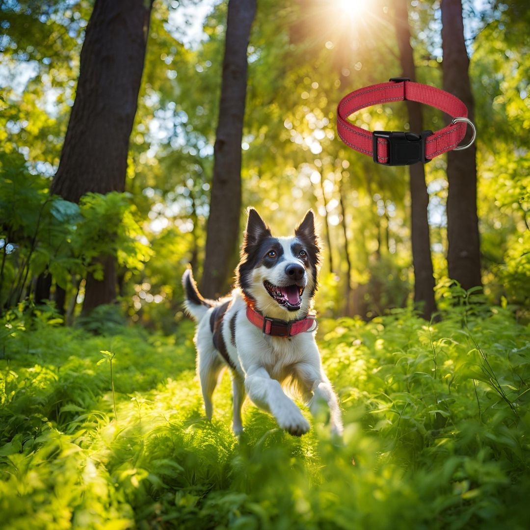 Collier_Chien_couleur_rouge_nylon www.jappytoutou.com