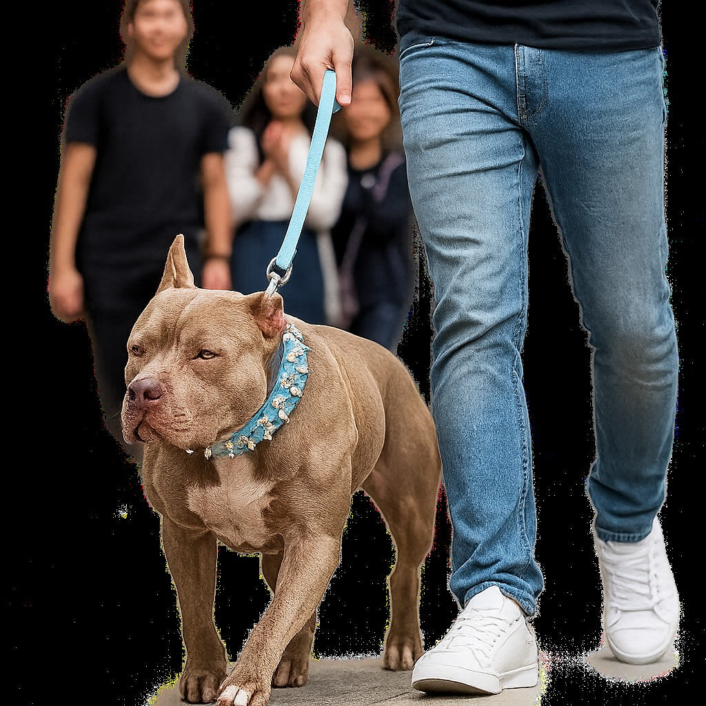 Collier chien : Coloré clouté, robuste, chic