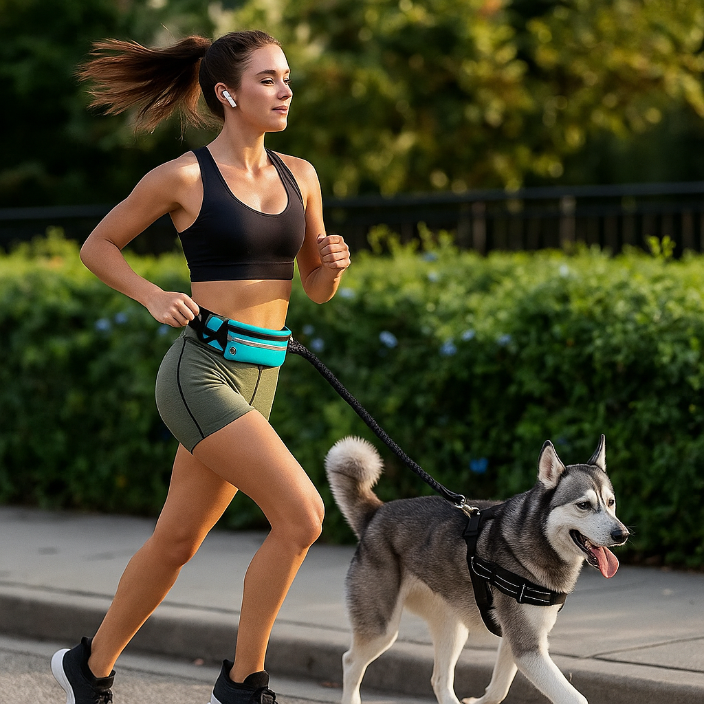  Laisse main libre chien-FreeBelt™ prêt au départ