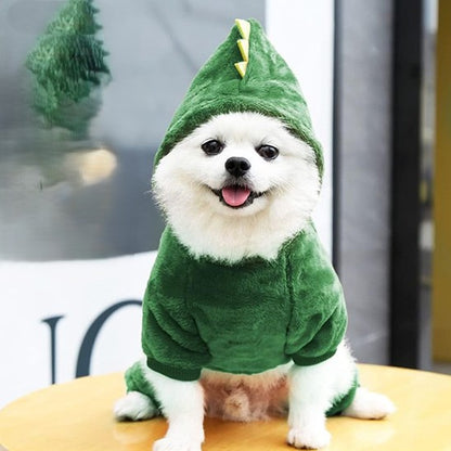 déguisement chien - dinosaure pelucheux parfait