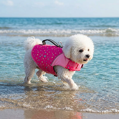 Gilet de sauvetage Chien • NageToutou™ : Rose bord de mer
