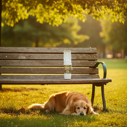 Gourde pour Chien•JappyOasis™ : Abreuvoir intégré repliable