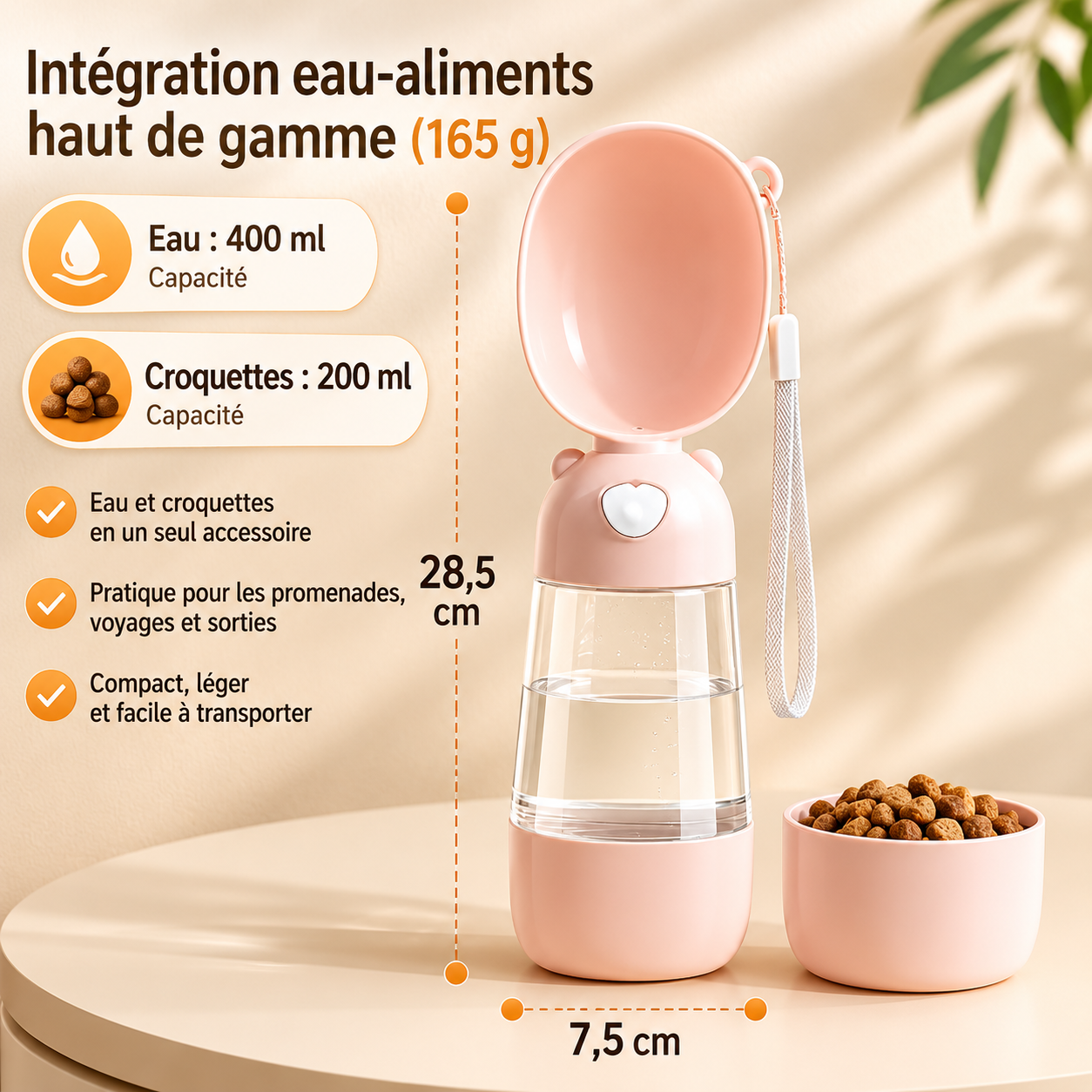 Gourde pour chien • JappyGourde™: Système d'abreuvoir intégré, 