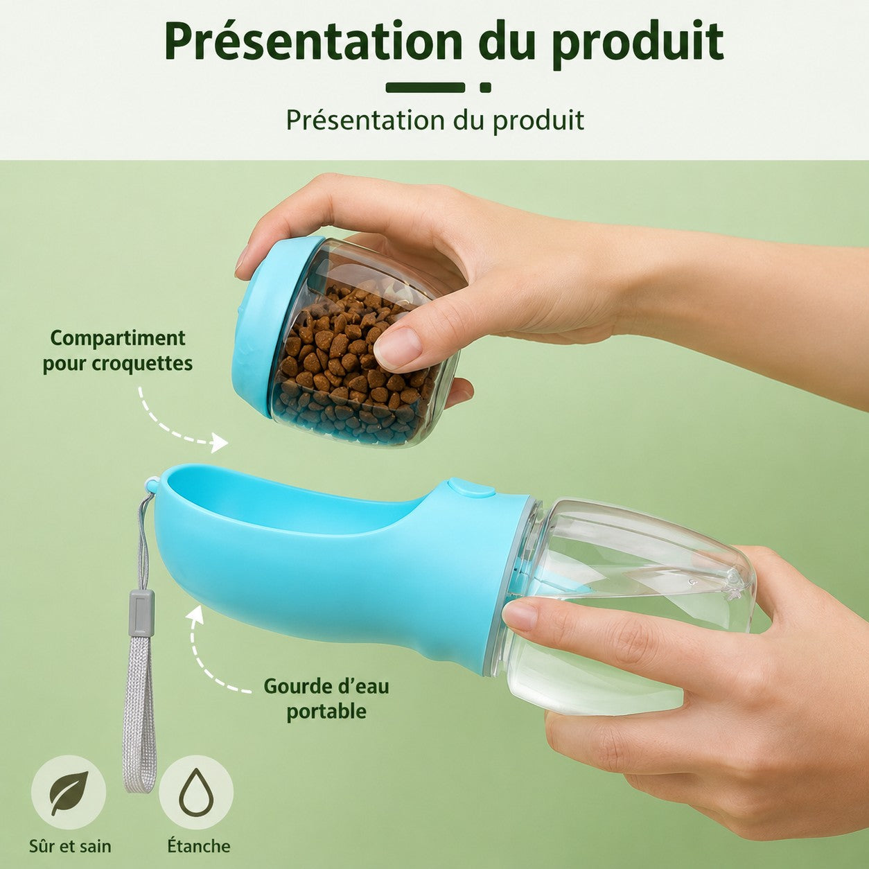 Gourde pour chien | JappySource™ / 2 dans 1