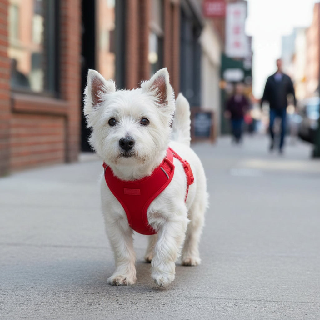 Harnais pour Chien | Rythmi’Toutou™ : rouge marche 