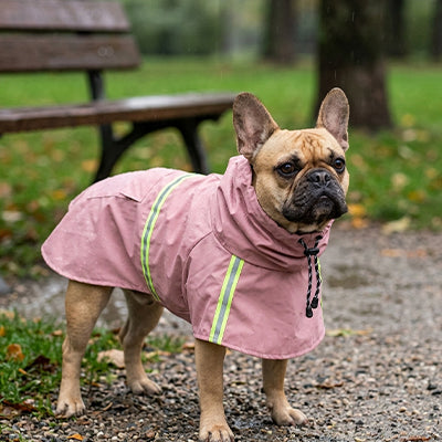 Imperméable pour chien•JappyPluieDouce™:  marche dans la pluie au parc