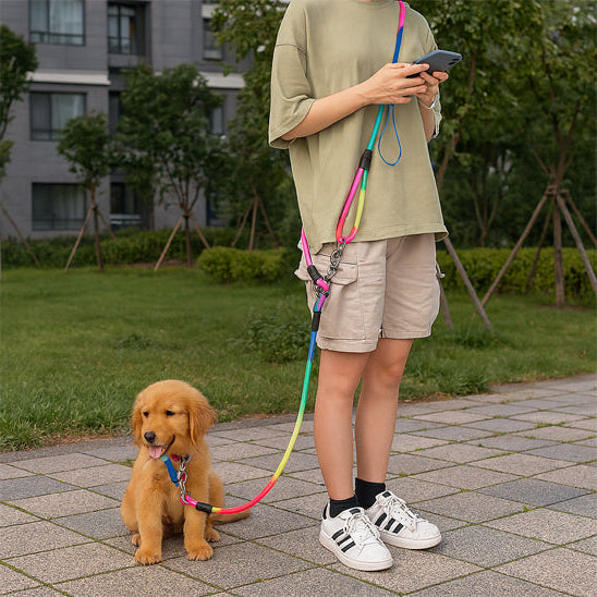 Laisse_chien_main_libre-_Libert_avec_toutou et répondre à vos amis