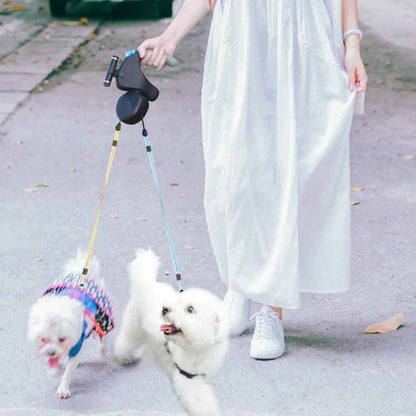 Laisse double pour Chien • JappyTandem™ : rétractable