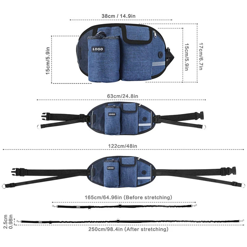 Laisse main libre pour chien SmartLeachBelt™ GRANDEUR