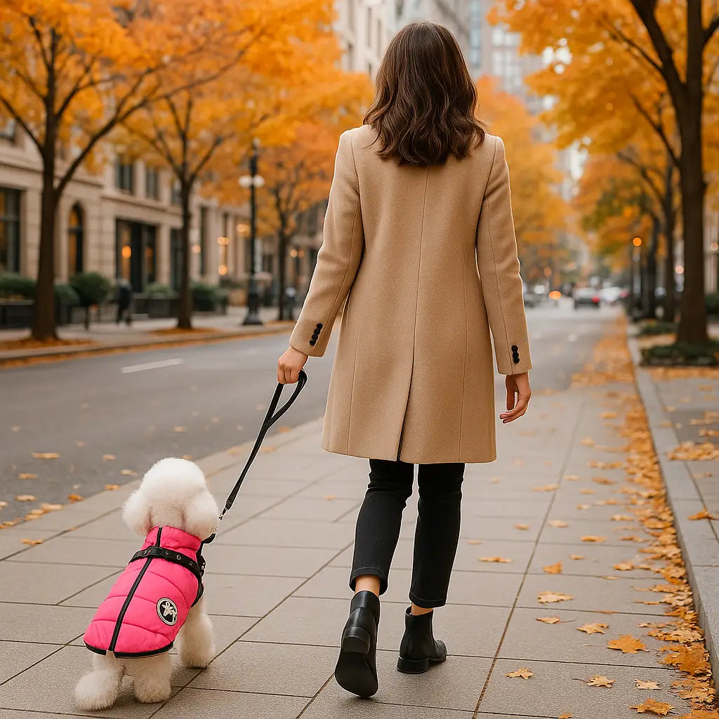 Manteau chien: Style de harnais en couleurs, solution tout-en-un - Jappy Toutou