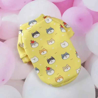 pull pour chien : pour le plaisir de le voir changer de look type Jaune multi minou