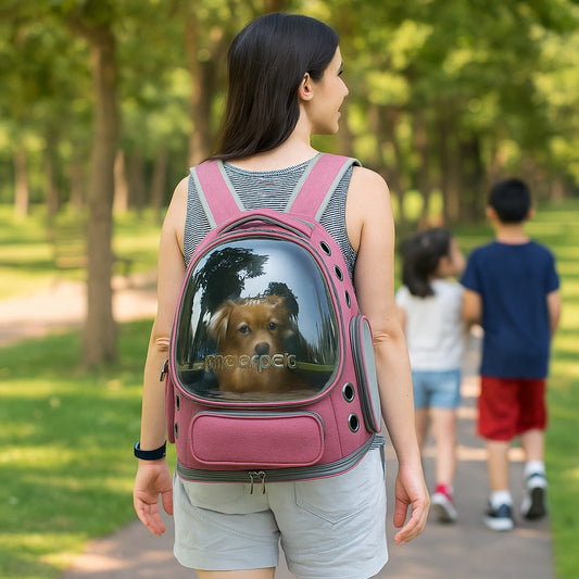 Un Sac transport chien WoufTrip™ fraîcheur bien méritée pour le dos de votre chien… et le vôtre!