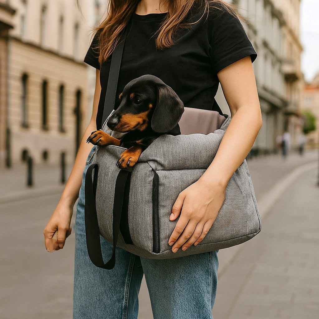 Sac de transport chien-Mon Sac Toutou™ :  marche en ville