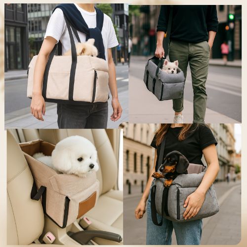 Sac de transport chien-Mon Sac Toutou™ : Confort ultime tout déplacement, multifonction