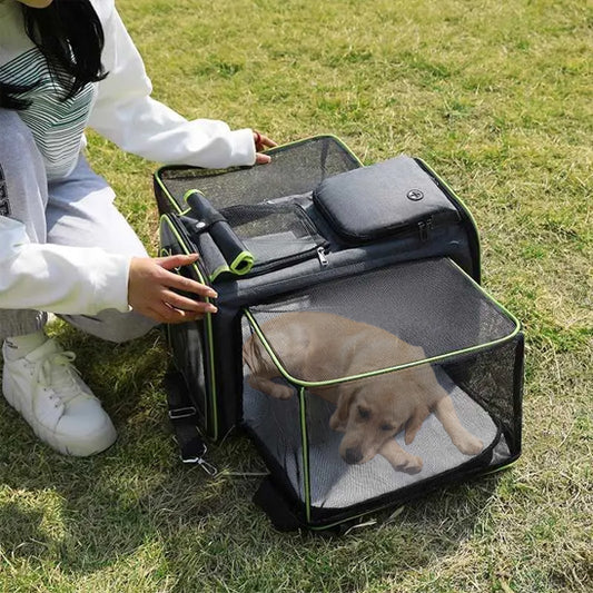 Sac de transport pour chien Compagnon Sacré™   GRANDE Extension, Ligne VERTE, confo,