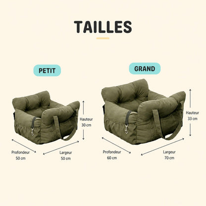 Siege auto pour chien | JappyDouillet™ Tout en Un :talle