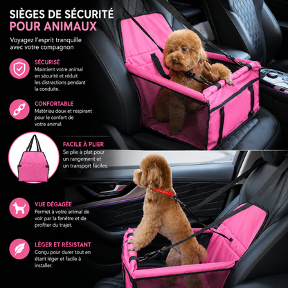 Siege auto pour chien • JappySiegeFlex™:  sécurité