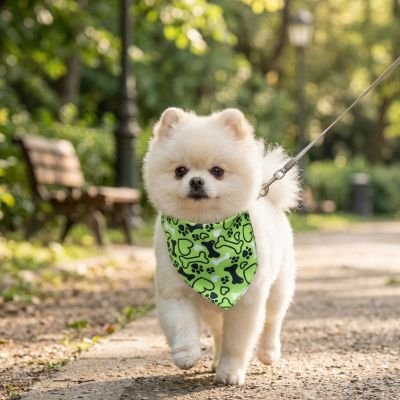 Bandana pour Chien - JappyBandan’Art™ : Fixation par collier intégré
