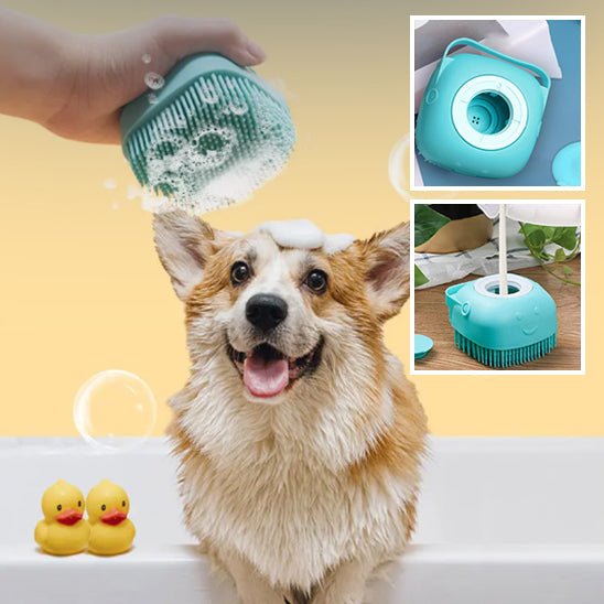 Brosse de bain pour animaux 2 en 1 | chien -www.JappyToutou.com