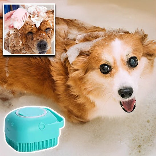 Brosse de bain pour animaux 2 en 1 | chien - www.JappyToutou.com