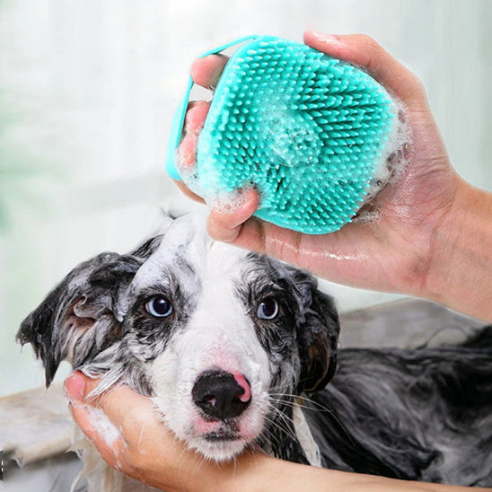 Brosse de bain pour animaux 2 en 1 | chien